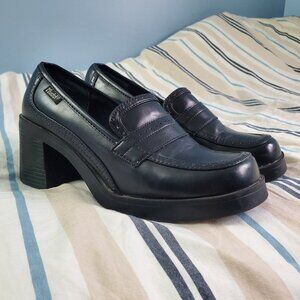 Women's Vintage MUDD Black Chunky Heel Loafers Size 7.5 M